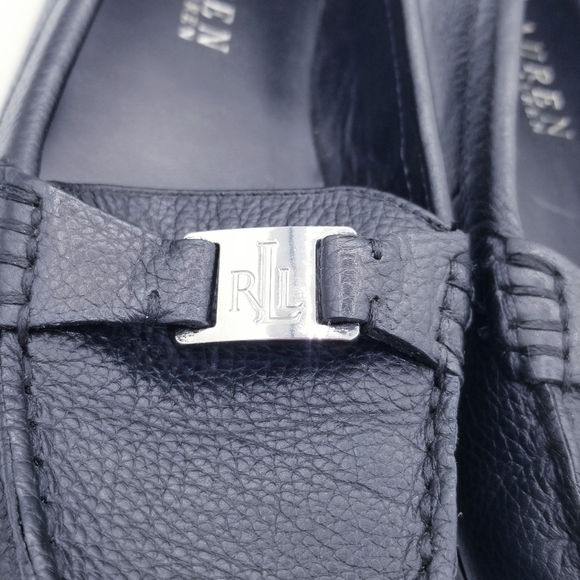 Ralph Lauren Careigh Black Leather Loafers, size 7 - Picture 6 of 13